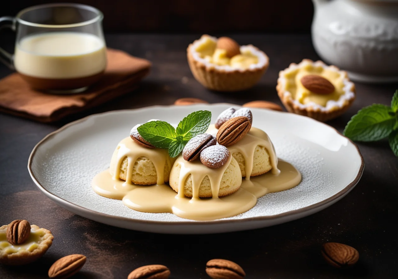 Zabaione with Almond Cookies