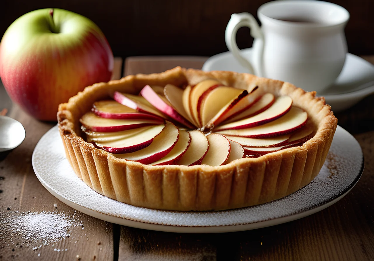 Covered Apple Cake with Light Filling