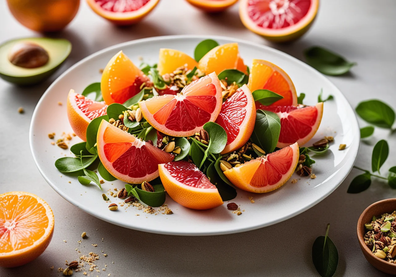 Grapefruit Salad with Pistachio Dressing
