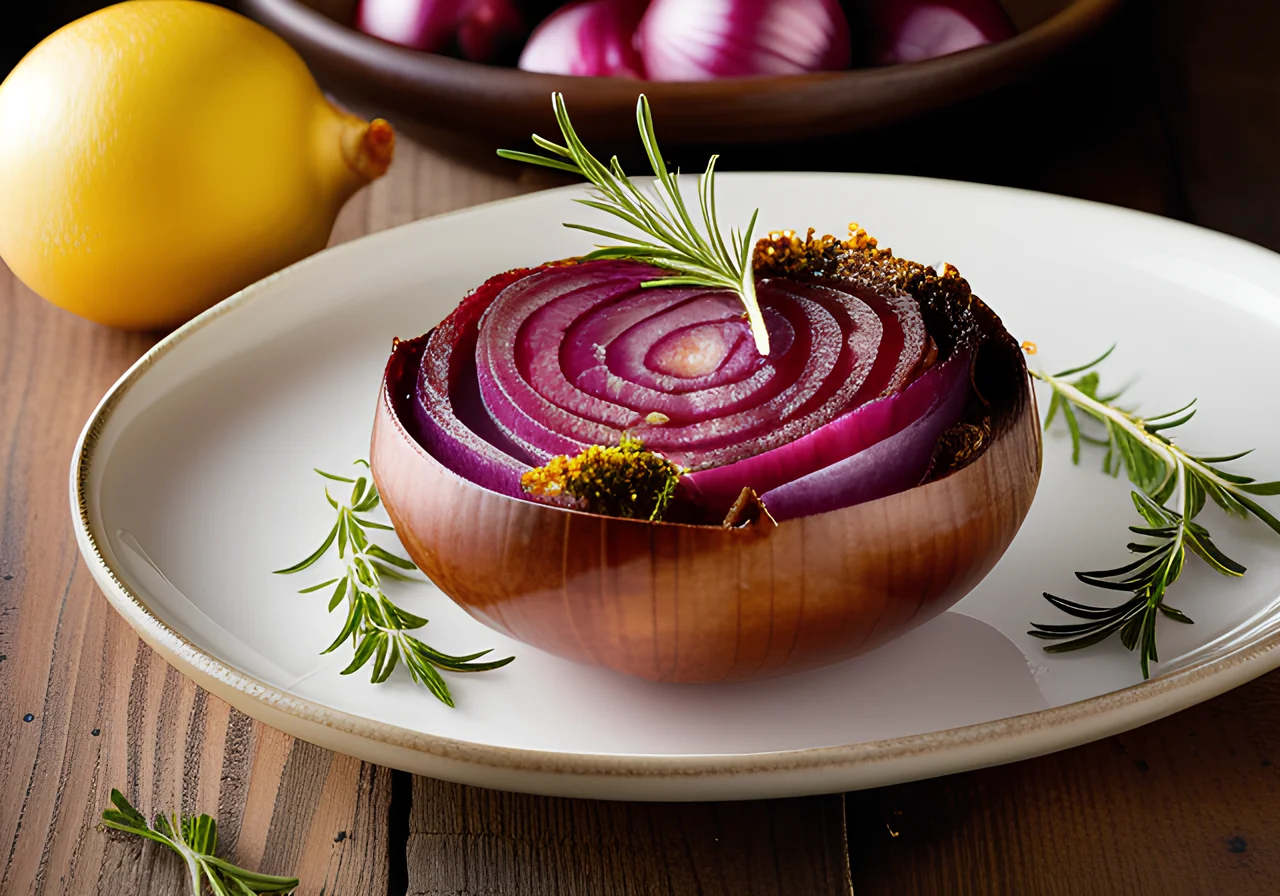Filled Red Onions