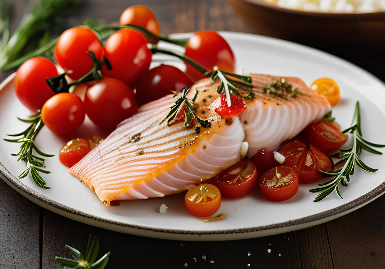 Red Snapper Fillets with Cherry Tomatoes