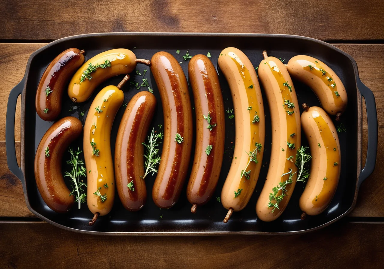 Bratwürste mit Honig-Senf-Marinade