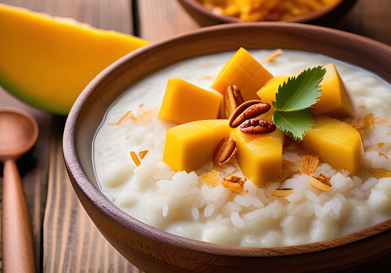 Rice Porridge with Mango