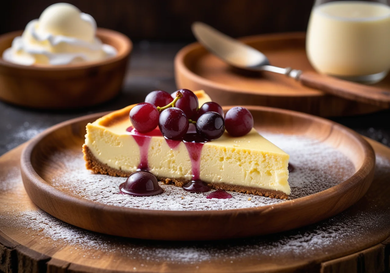 Cheesecake with Grapes