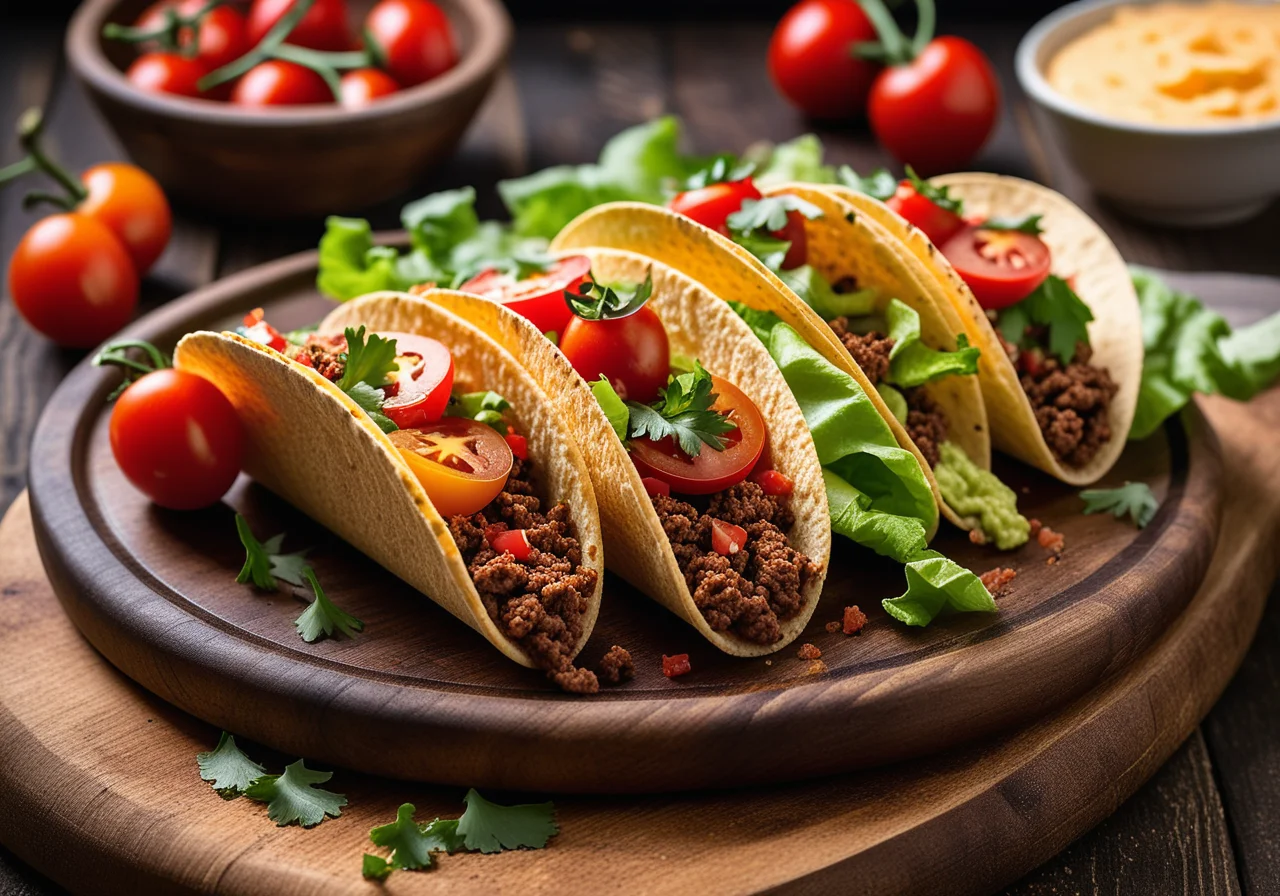 Taco Shells with Ground Beef