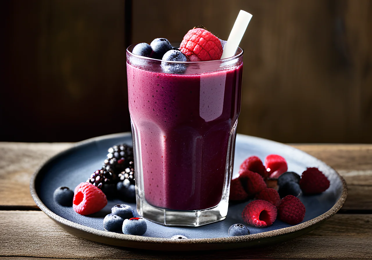 Berry Smoothie with Milk