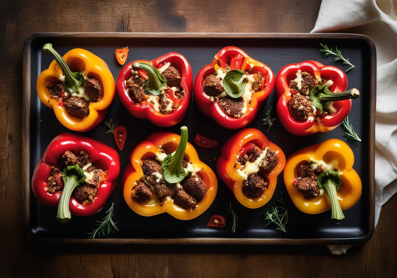 Red Bell Pepper with Sheep Cheese