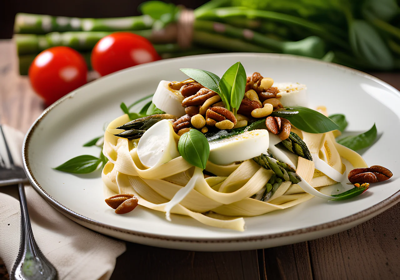Asparagus and Mozzarella Pasta