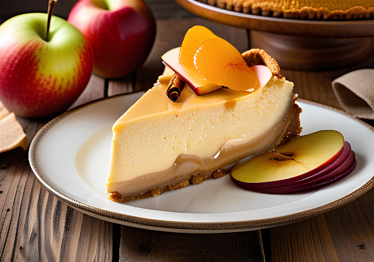 Apple Cheesecake with Cookie Crust