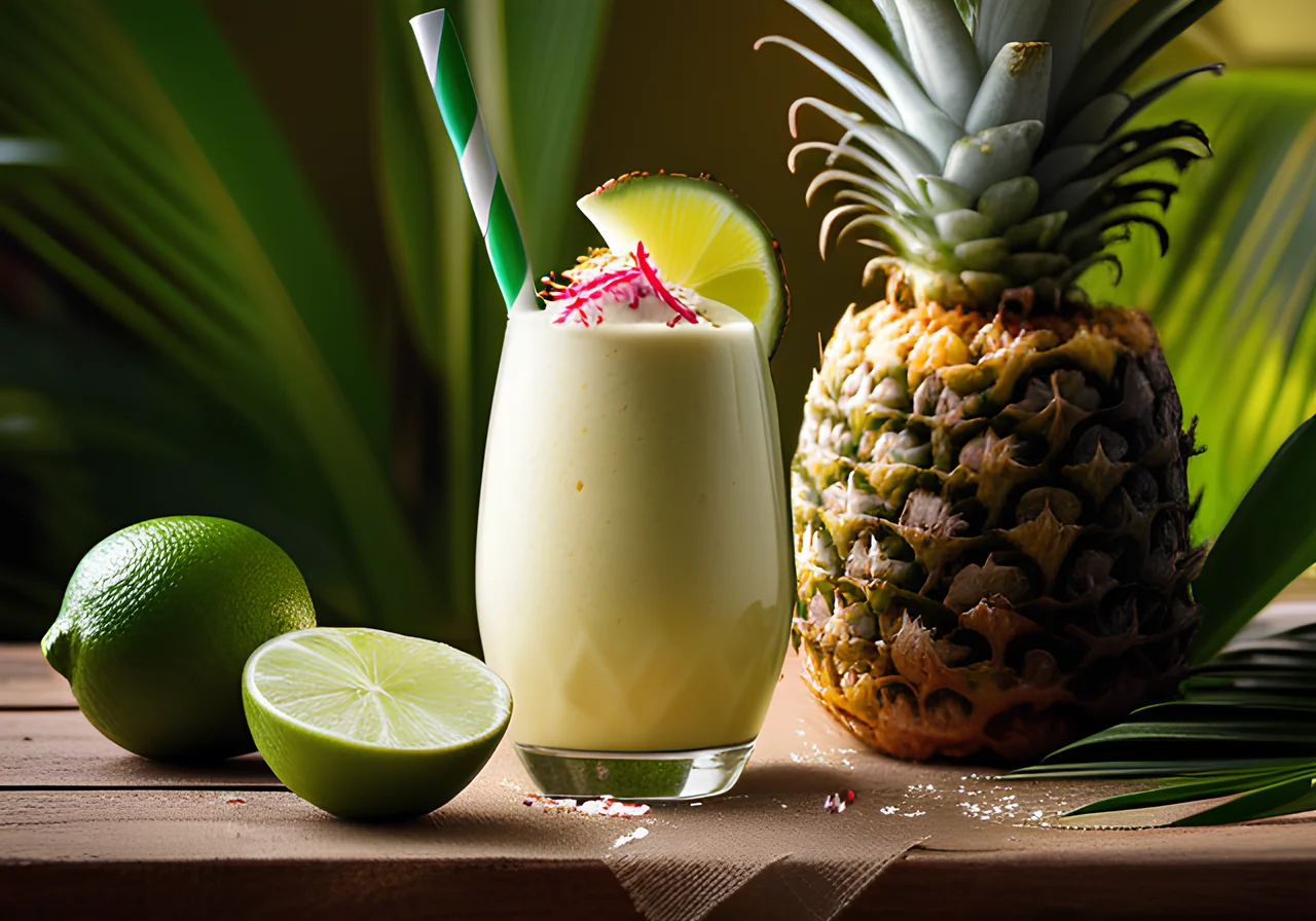Pineapple Shake with Coconut Milk