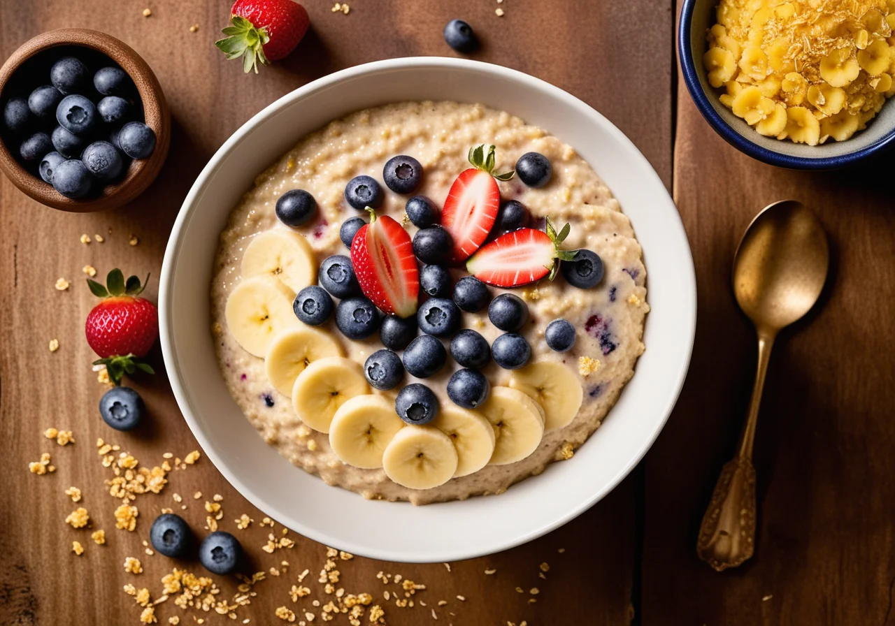 Banana Berry Porridge with Millet
