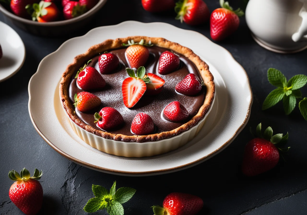 Chocolate Strawberry Clafoutis