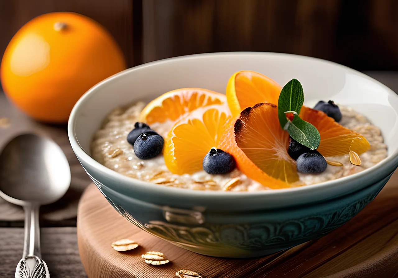 Overnight Oats with Blood Oranges