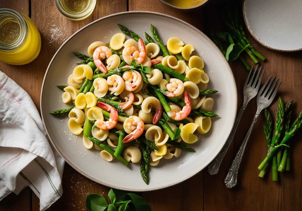 Pasta with Shrimp and Asparagus