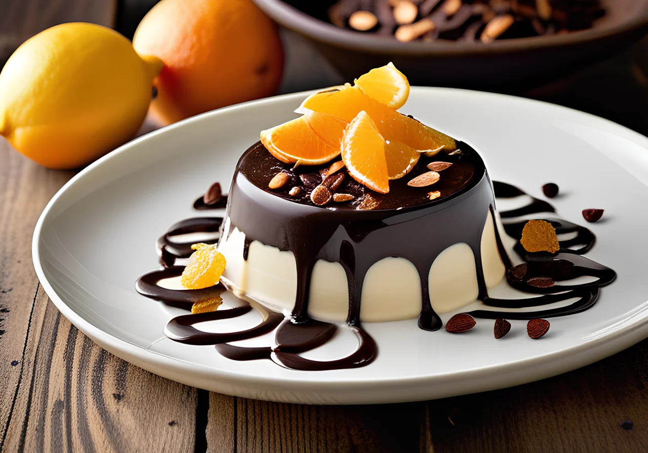 Quark Cream with Chocolate Sauce (Paskha)