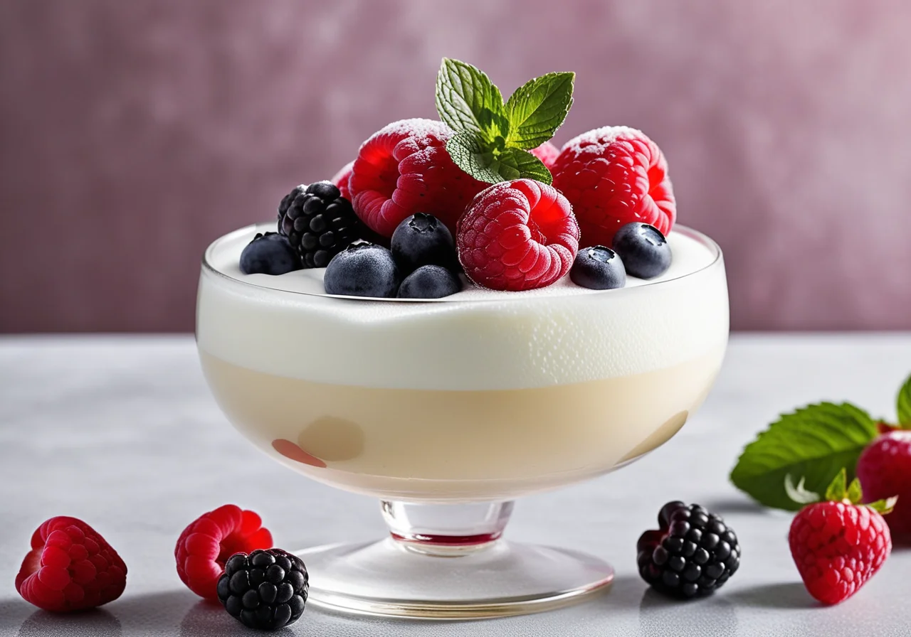 Wine Foam Cream with Fruits