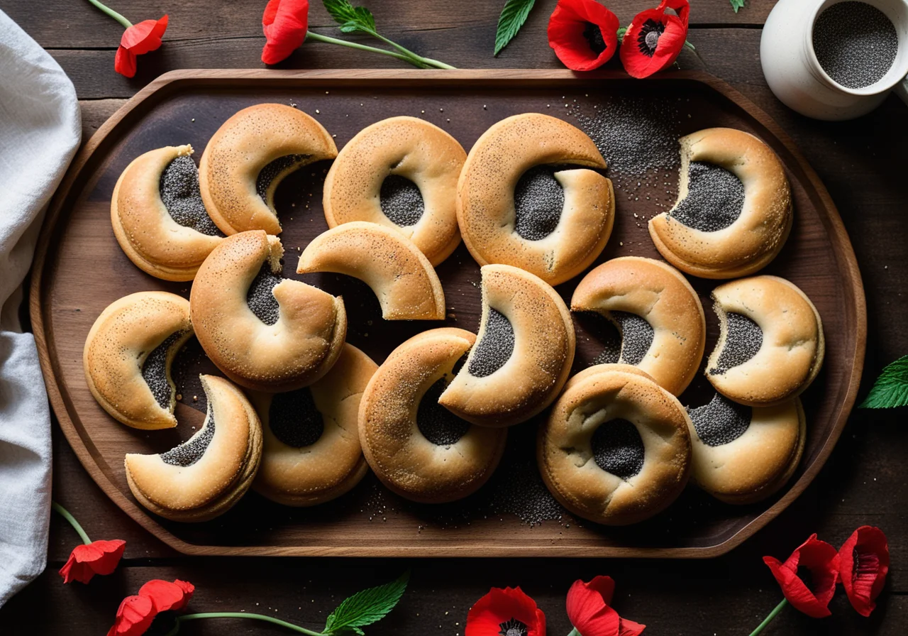 Poppy Seed Crescent Cookies