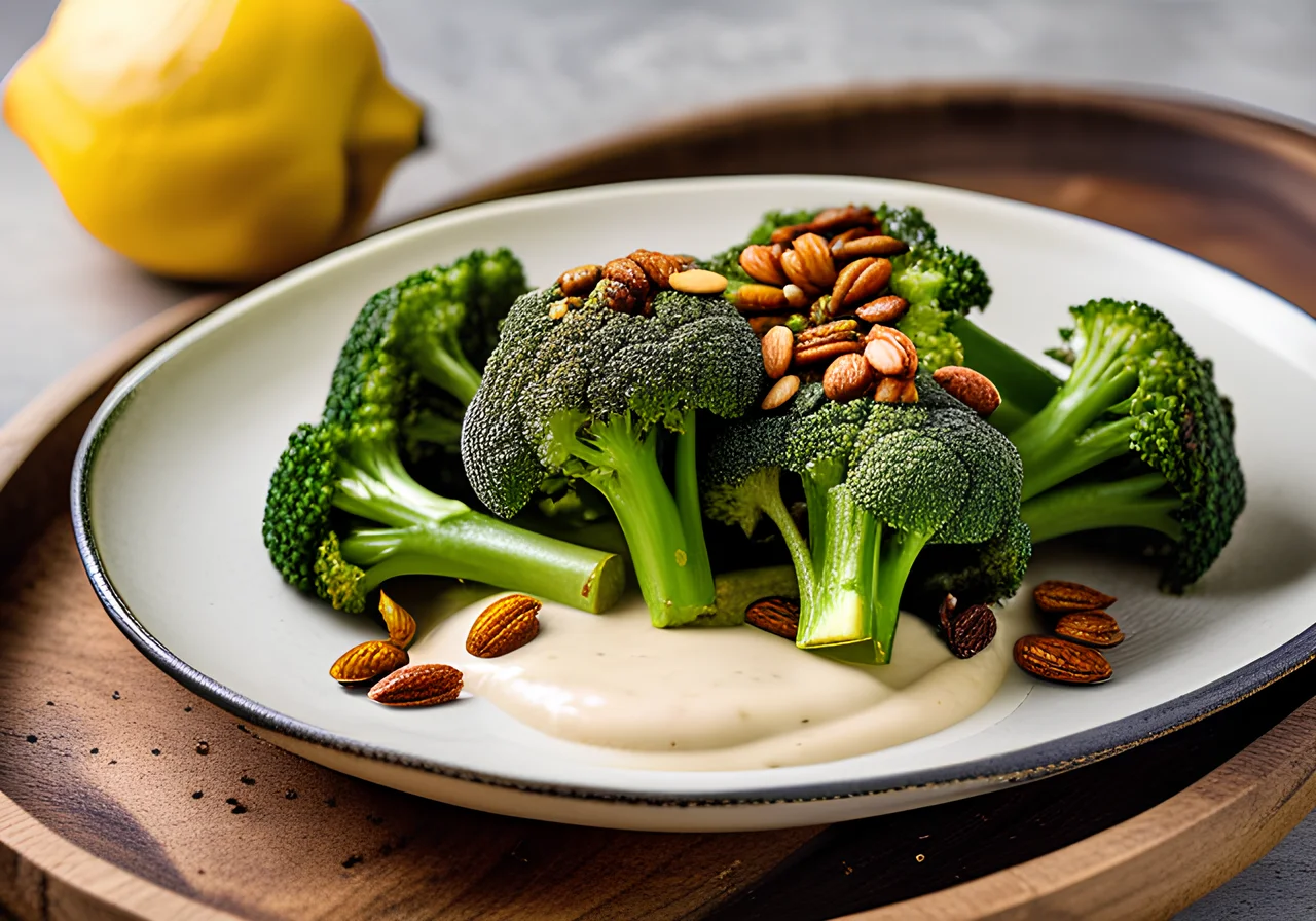 Roasted Broccoli with Puy Lentils