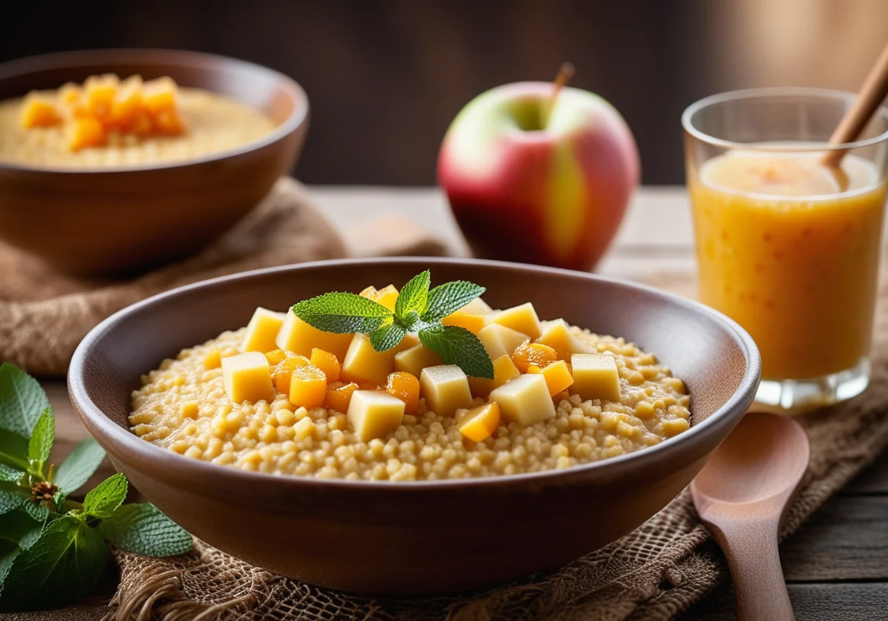Apple Sea Buckthorn Porridge with Millet