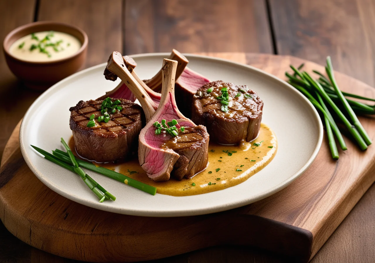 Lamb in Mustard Sauce with Shallots