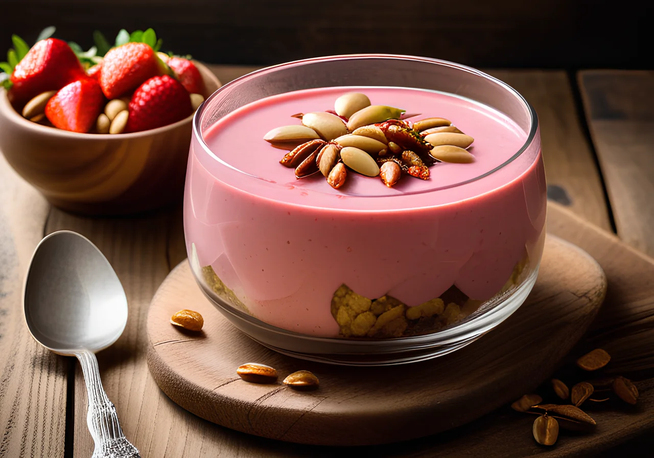 Tofu Strawberry Pudding