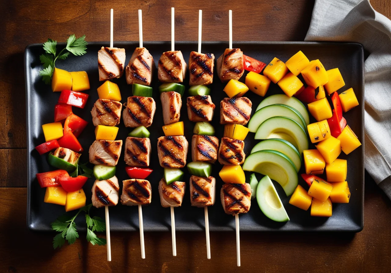 Chicken Skewers with Mango