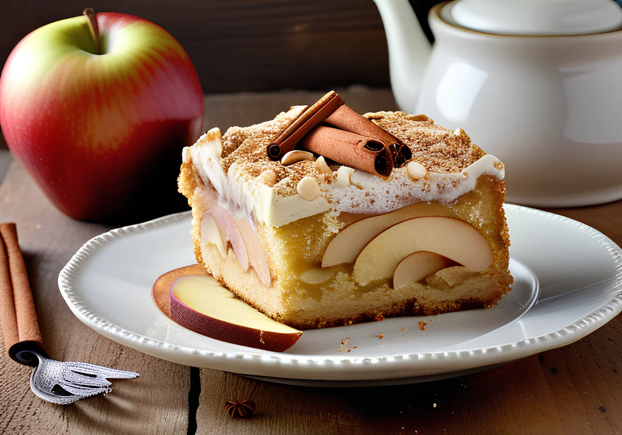 Apple Cake with Cinnamon Cream