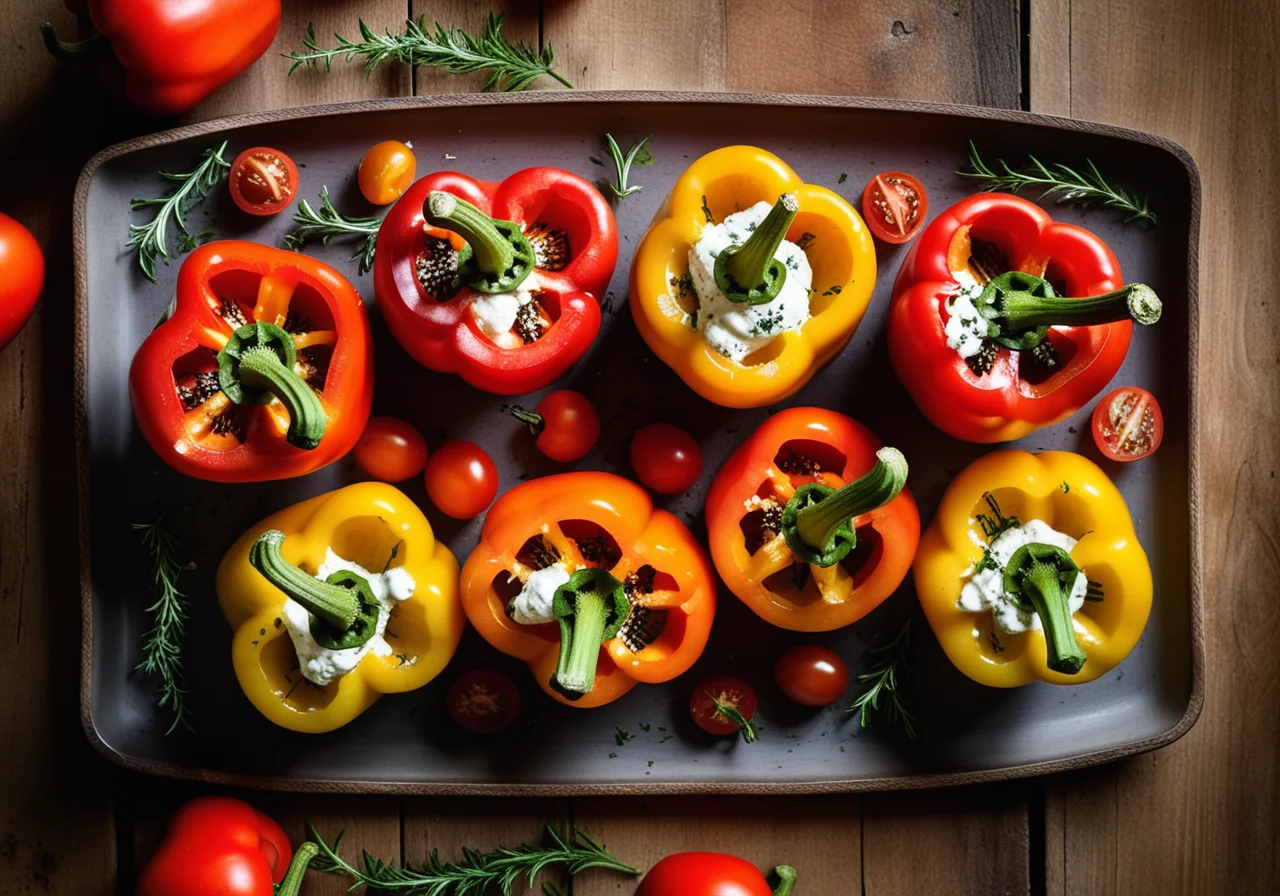 Bell Peppers with Herb Quark