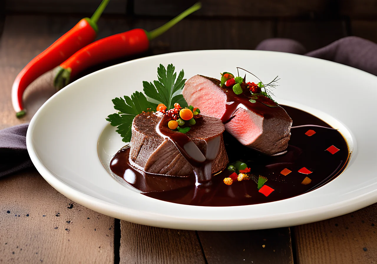 Venison Tenderloin with Chili‑Chocolate Sauce