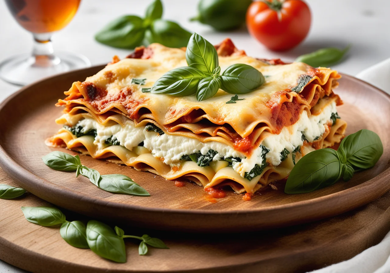 Vegetarian Lasagna with Spinach and Carrots