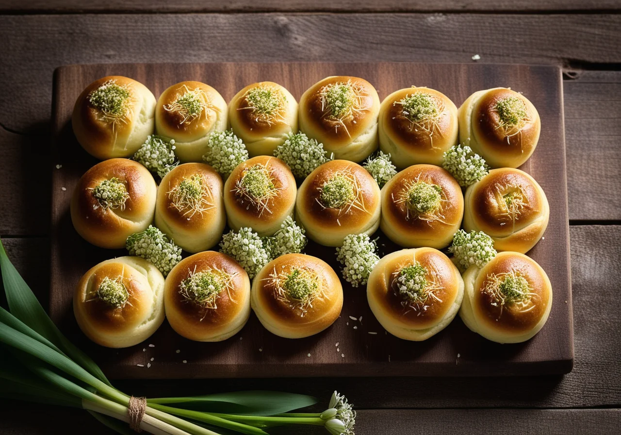 Wild Garlic Cheese Rolls