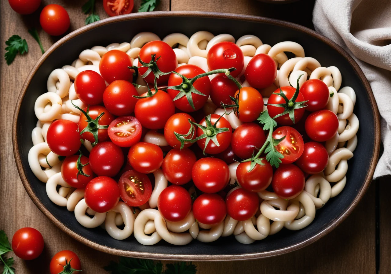 Bean Tomato Salad with Onions