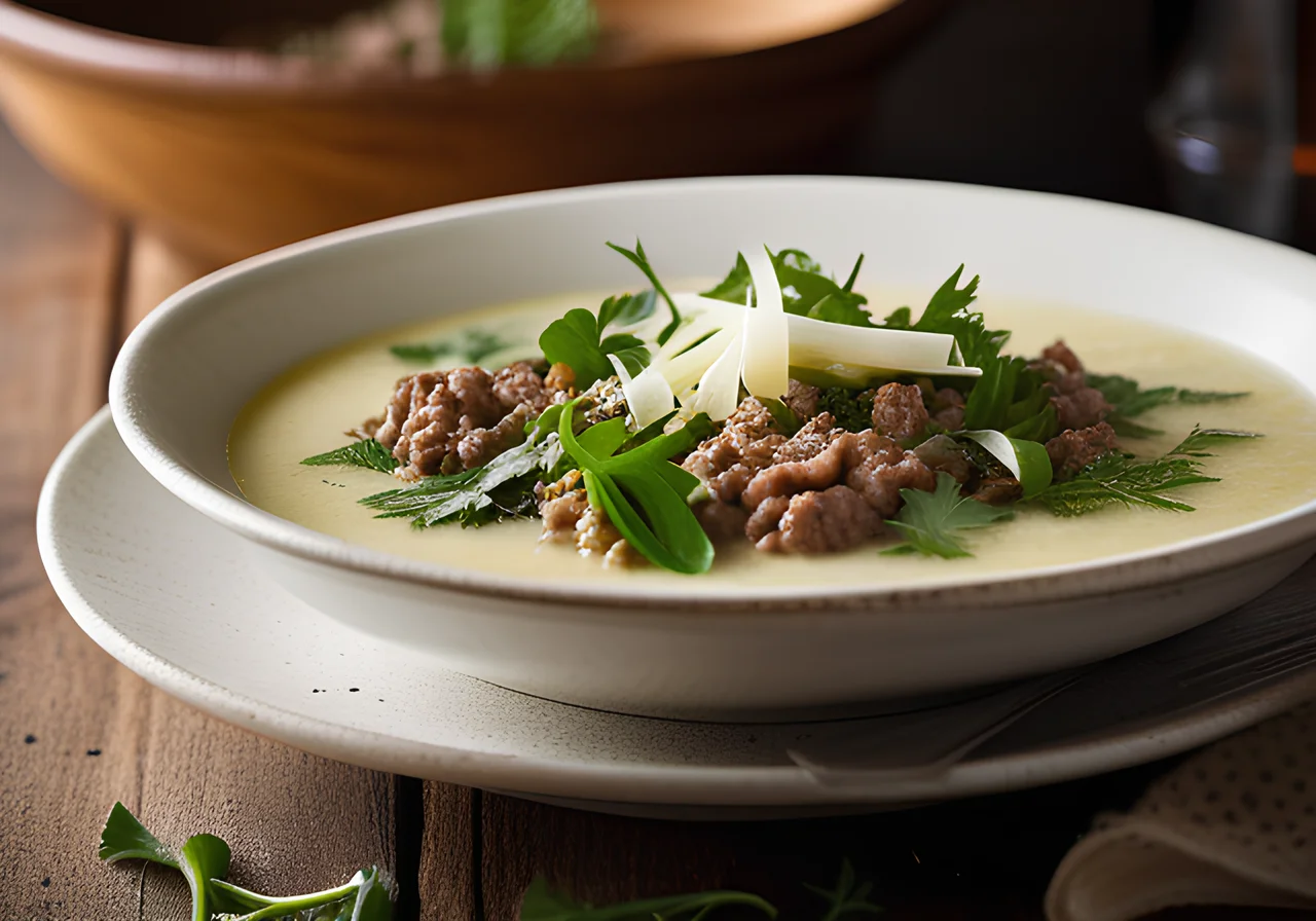 Ground Beef Leek Soup
