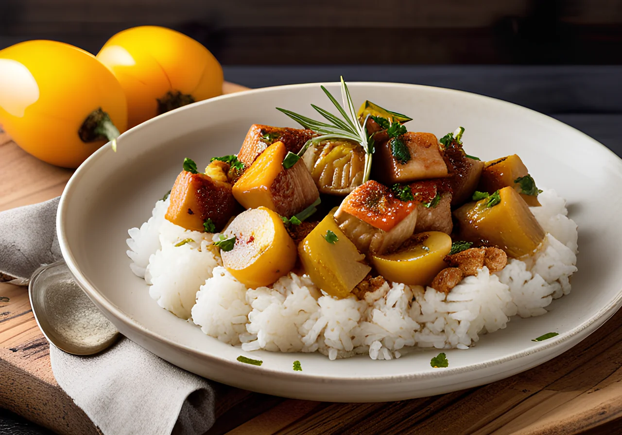 Rice Skillet with Turkey and Eggplant