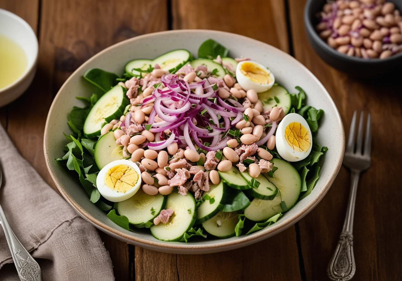 Tuna and Bean Salad with Egg