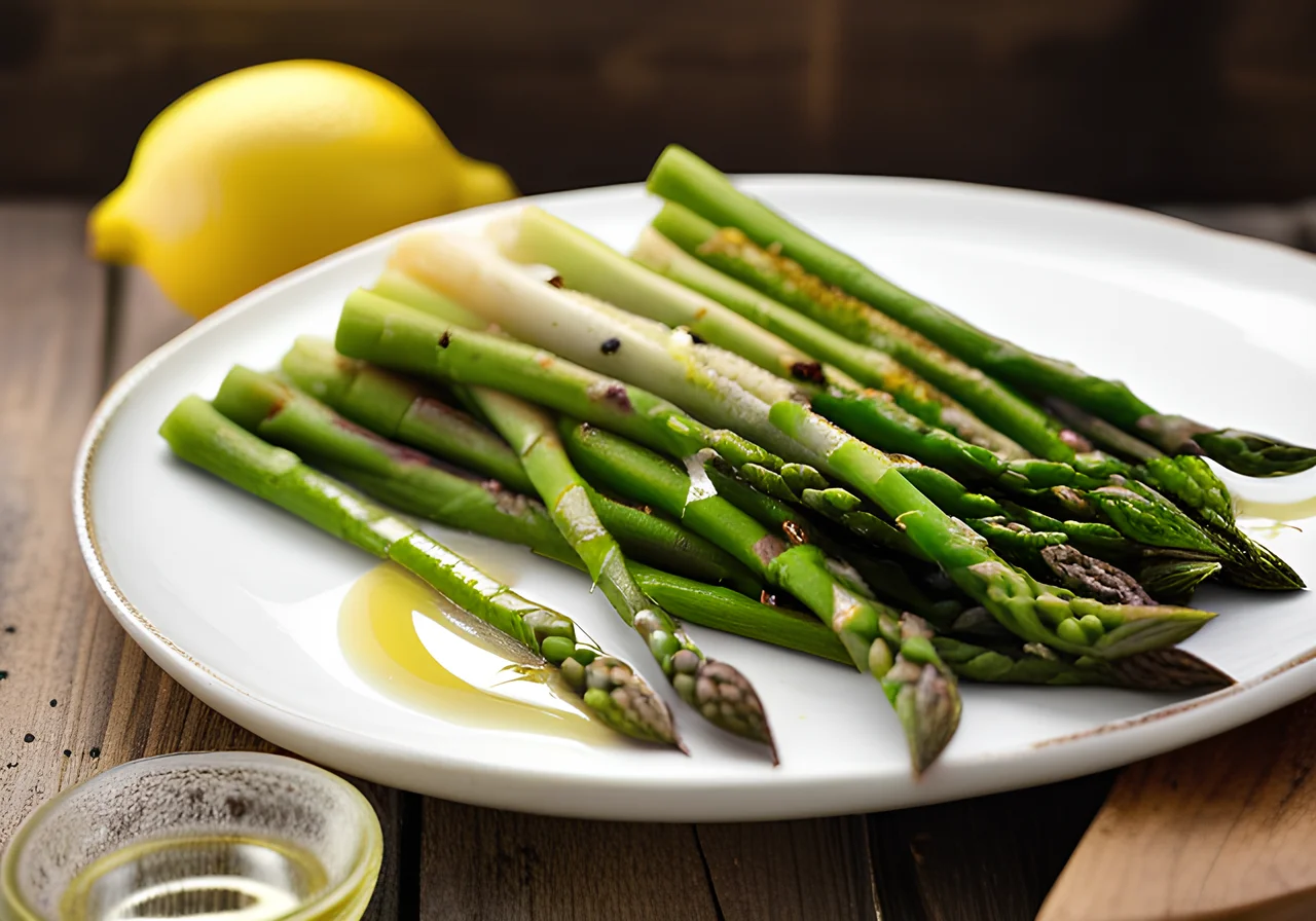 Steamed Green Asparagus