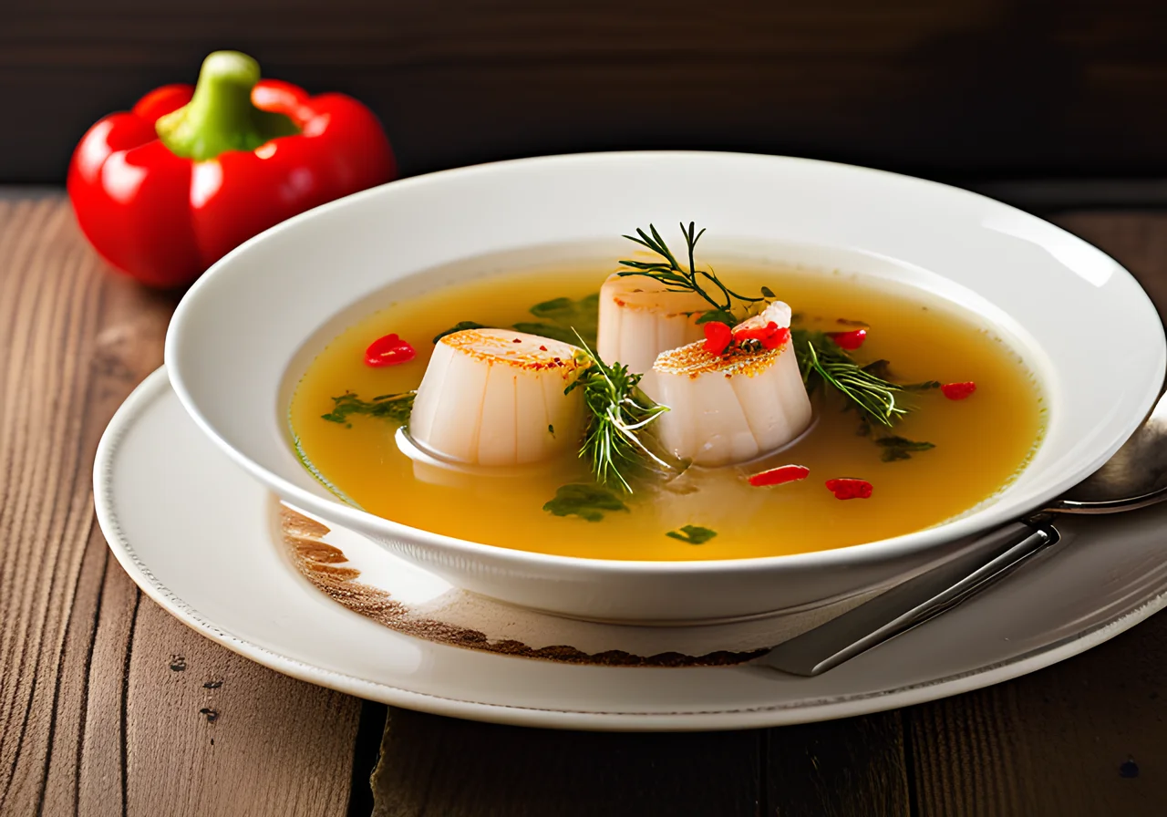 Seafood Soup with Scallops and Vegetables