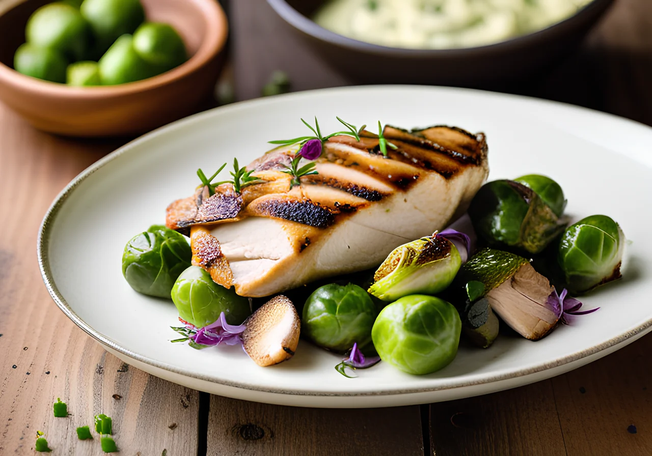 Brussels Sprouts with Chicken Breast Fillets