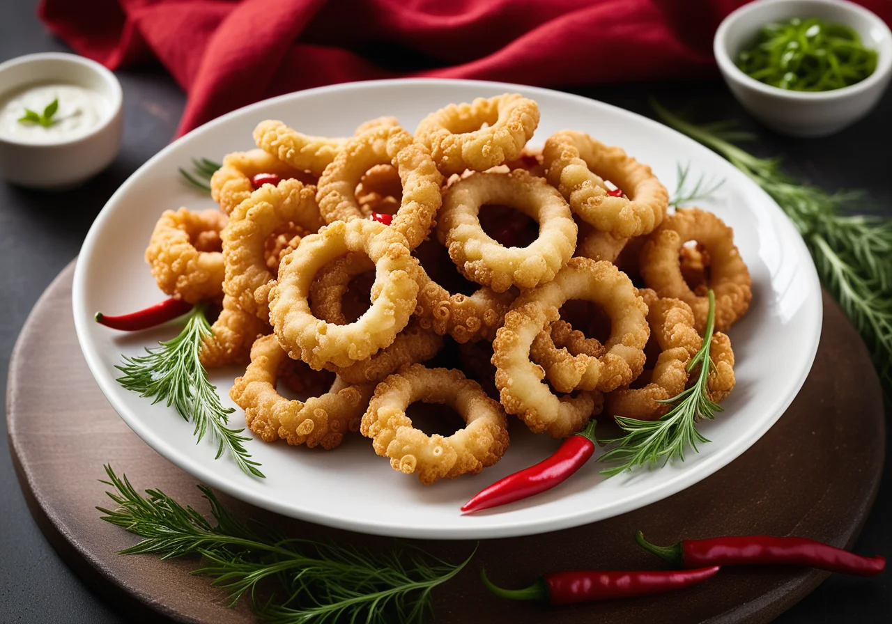 Fried Calamari with Chili and Herbs