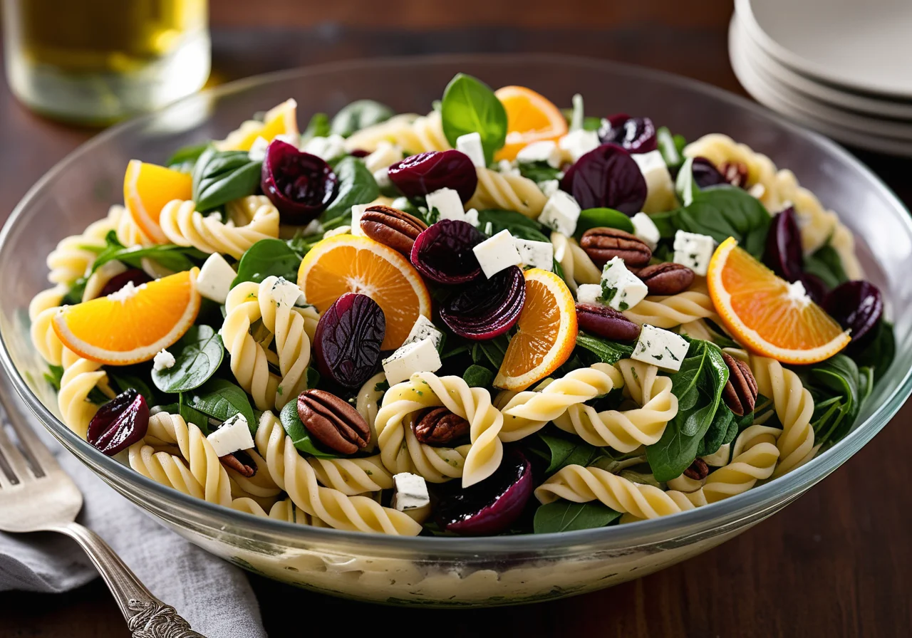 Mediterranean Pasta Salad with Pecans