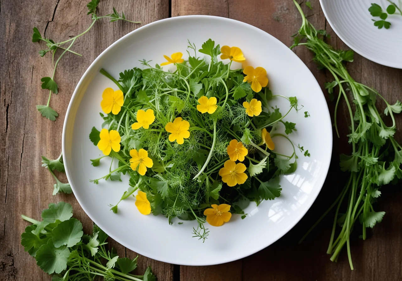 Herb Salad with Flowers