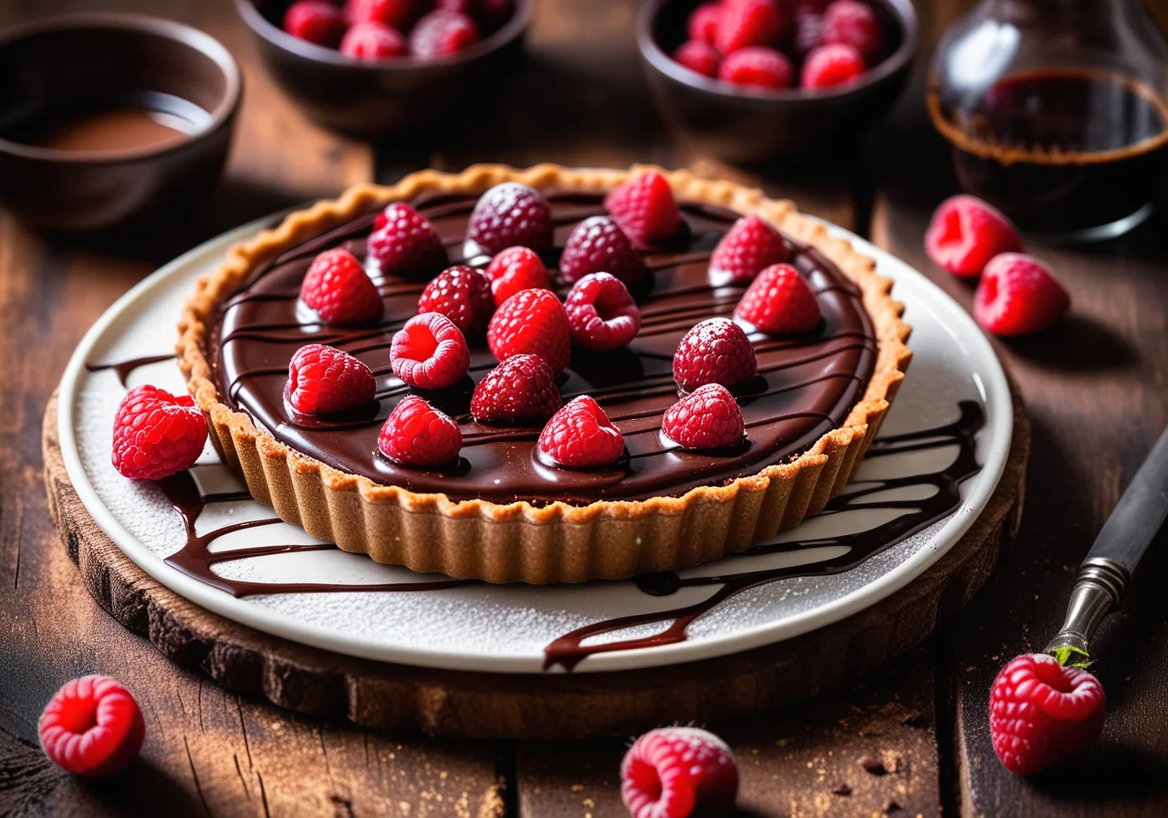Raspberry Chocolate Tart