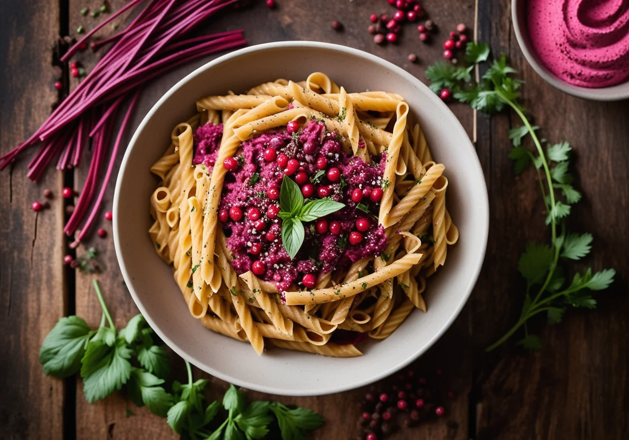 Beetroot Pesto Pasta