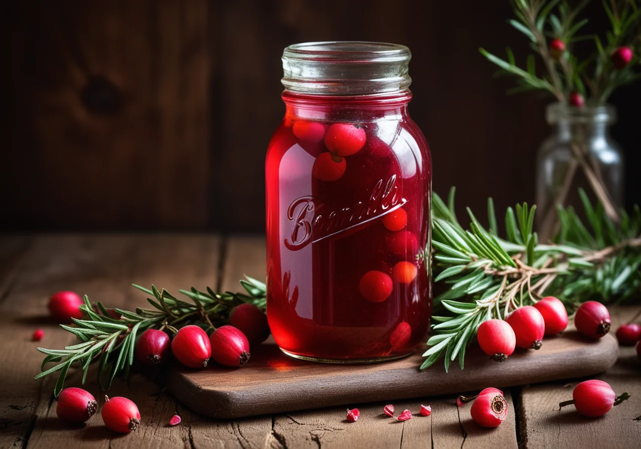 Homemade Rosehip Vinegar