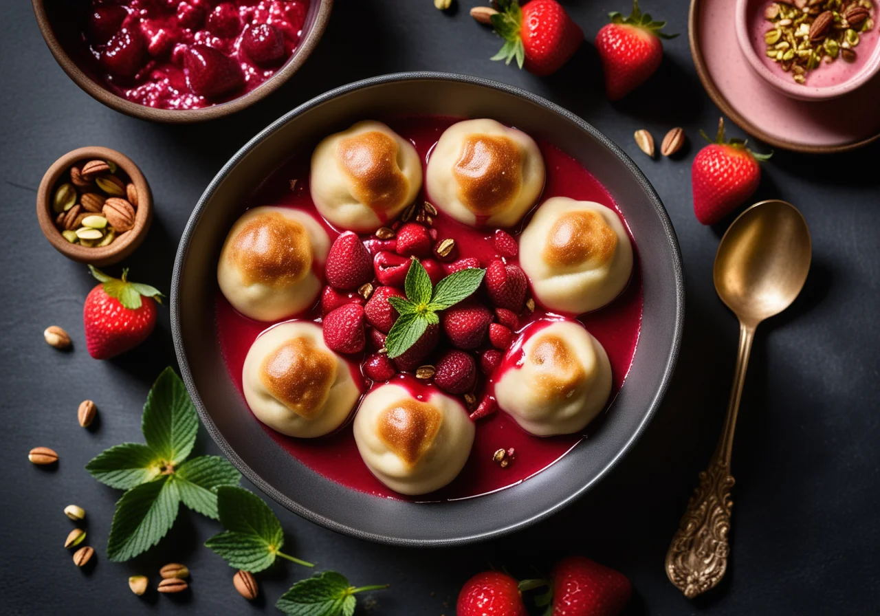 Strawberry Quark Dumplings