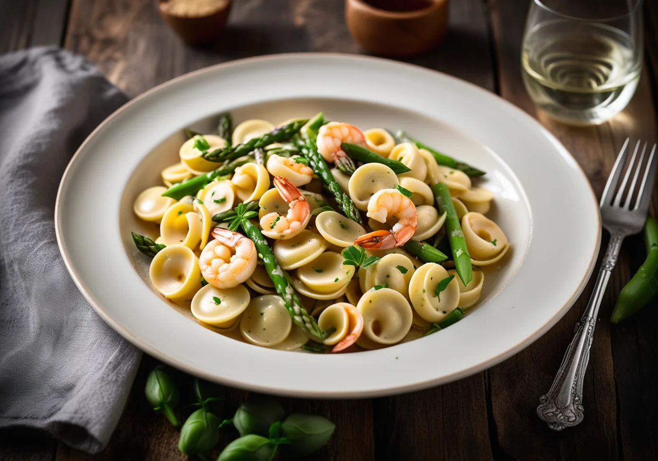 Pasta with Shrimp and Asparagus
