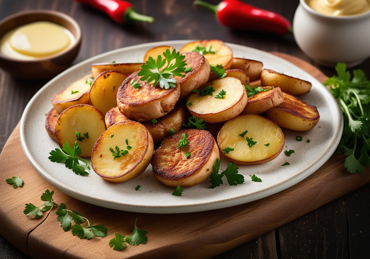 Spicy Chicken Breast with Pan‑fried Potatoes