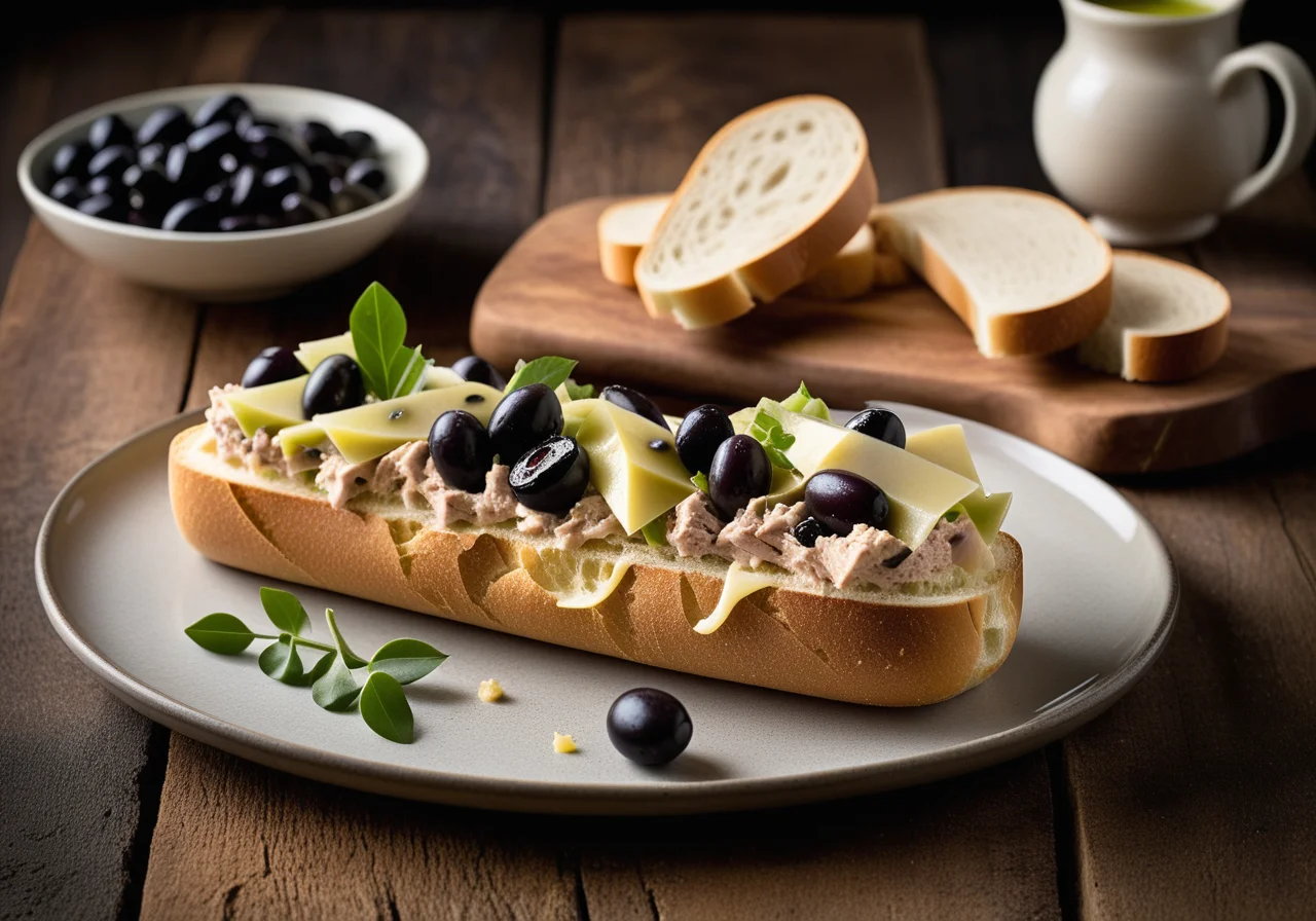Baguette Sandwich with Tuna Cream