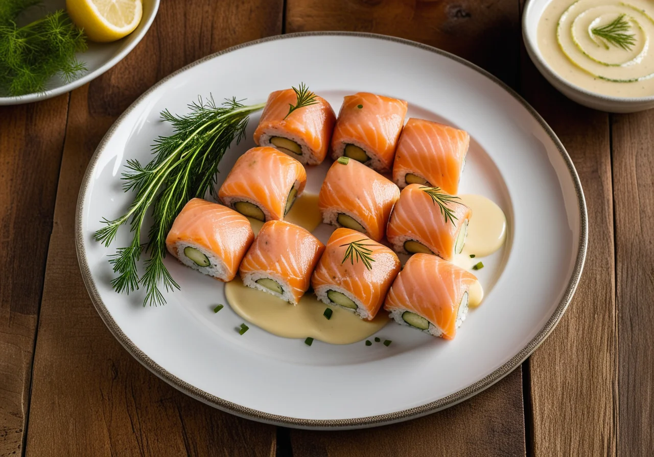 Filled Salmon Rolls
