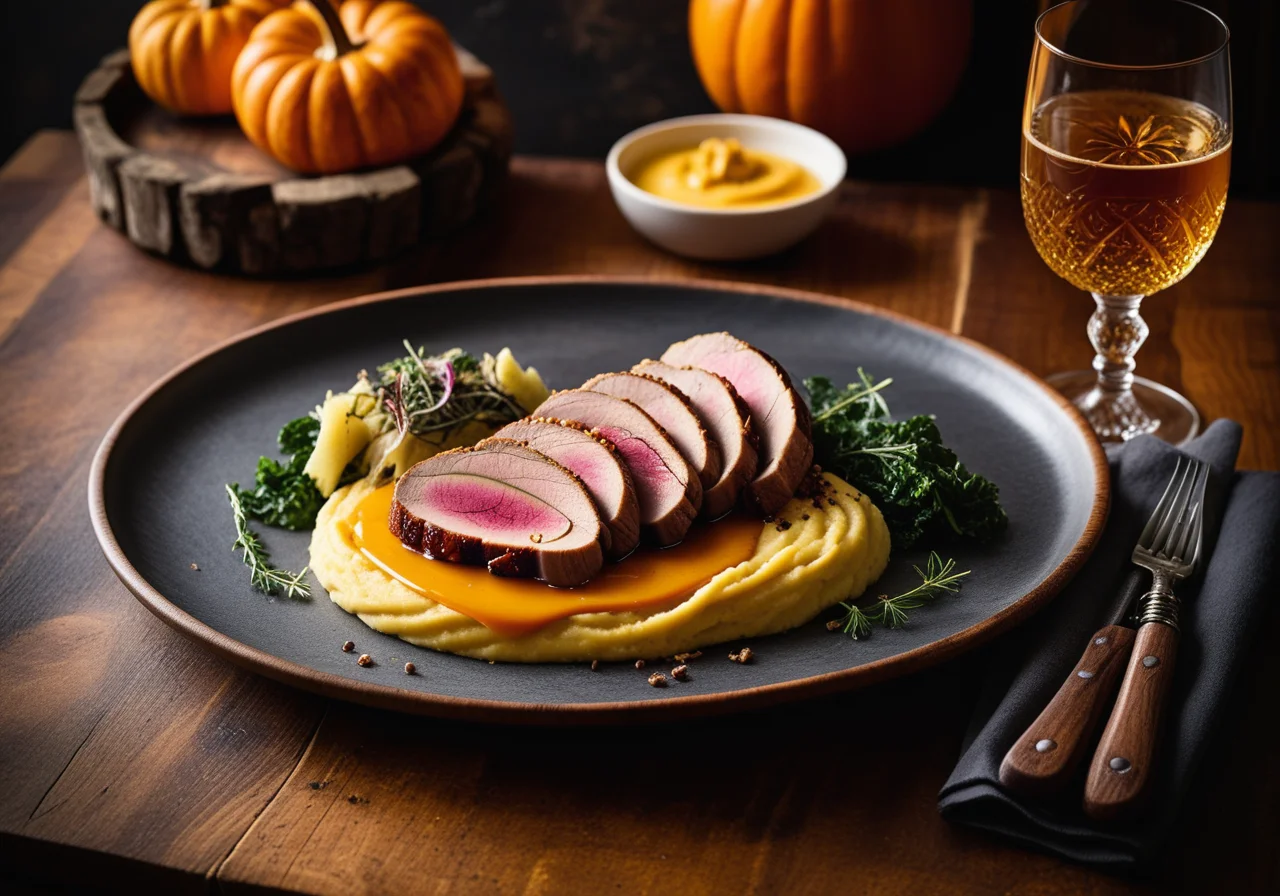 Duck Roast with Side Dishes